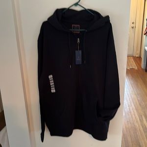 Excellent quality brand new with tags, never worn black hoodie.